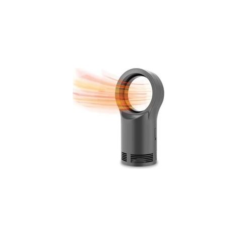Mini radiateur soufflant à économie d'énergie en céramique avec Chauffage Rapide de 3 s, Protection Contre Les basculement et la surchauffe,pour Salle de Bain, Bureau, Salon (Black)