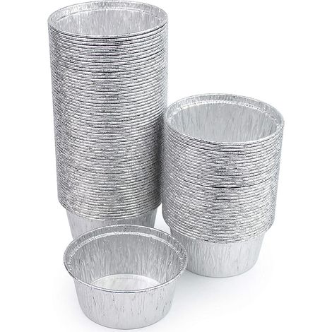 lot De 300 Godets / Moules De Cuisson En Aluminium Individuel Pour Cupcakes, Crmes Aux Ufs, Muffins, Tartelettes - 150 Ml (1/5)