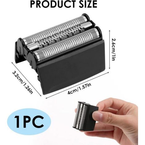 1 Tête de rasoir,52B,Lames acier inoxydable,Grille flottante,Compatible Braun Series 5 (1/5)