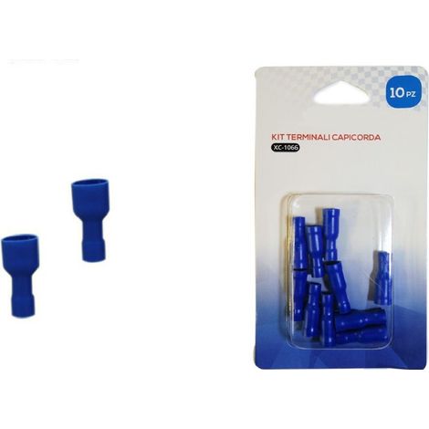 Trade Shop - Kit 10 Pezzi Terminali Capicorda Connettori Preisolati Cavi Elettrici Xc-1066 - (1/2)