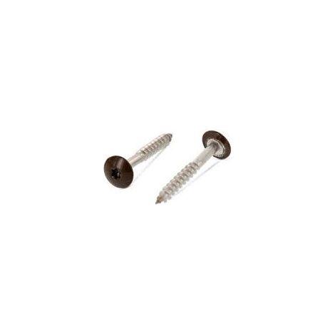 Vis de facade TORX T20 4.8X38 Diamètre de tête: 12.3 Inox A2 RAL8014 brun sepia-30 pièces
