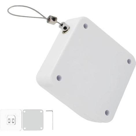 Ferme-porte Automatique - 1 Unité - ABS et Acier Inox - Fermeture Sécurisée 1200g - Intérieur Bureau Cuisine - Blanc Câble 1,2m (1/5)