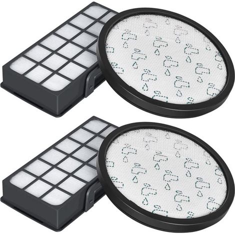 Accessori per aspirapolvere della serie Rowenta, compatibili con i filtri RO6962, RO6963, RO6971, RO6984 e ZR006001, con 2 filtri anteriori e 2 griglie posteriori (1/4)