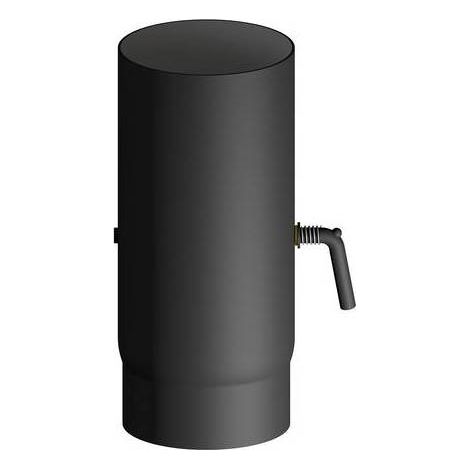 Canale da fumo rigido monoparete in acciaio al carbonio smaltato nero.  Canale da fumo per apparecchi a legna con temperatura dei fumi