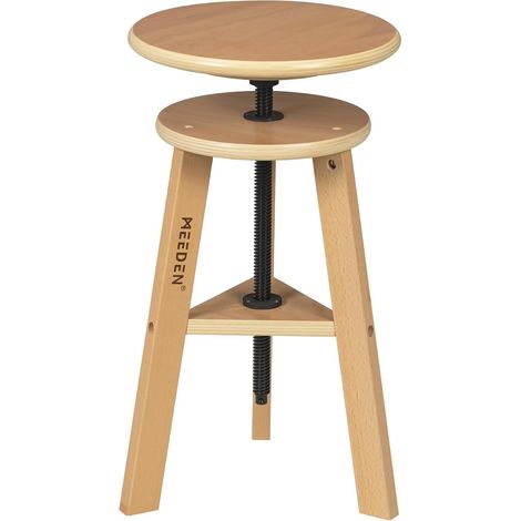 Tabouret de Peinture en Bois: 48cm-66cm Tabouret Réglable en Hauteur, Tabouret d'artiste, Tabouret d'art en Bois de Hêtre, Tabouret Pivotant, pour Le Studio, Bureau, Cuisine, Bars (1/5)