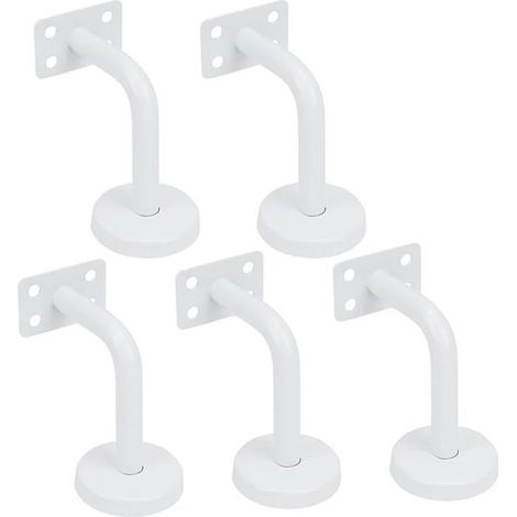 5Support de fixation pour main courante, rampe d'escalier en acier inoxydable - blanc (1/5)