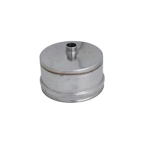 RACCORDO TAPPO PER SCARICO CONDENSA DIAM.100 IN ACCIAIO INOX 304 spess 0,5 mm