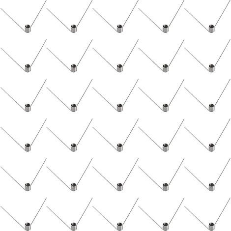 30 Pièces 0.5 5.0 mm 60° Ressort de Torsion, Ressorts de Torsion en Acier Inoxydable, Angle de Ressort en Forme de V, pour Le Travail du Bois de Bricolage, Meubles, Projet de Réparation (1/5)