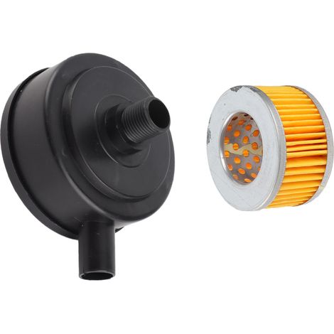 Filtre silencieux compresseur air noir anti-bruit pour soufflantes chaudières sorties échappement plastique 1 silencieux 1 filtre (1/5)