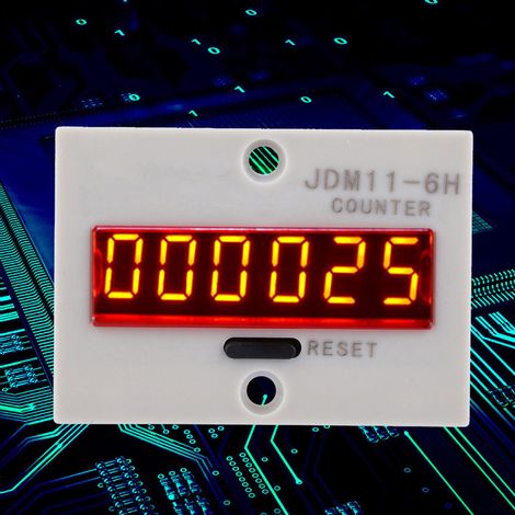 Compteur à contact sec JDM11-6H 6 chiffres afficheur LED numérique électronique relais AC220V (1/5)