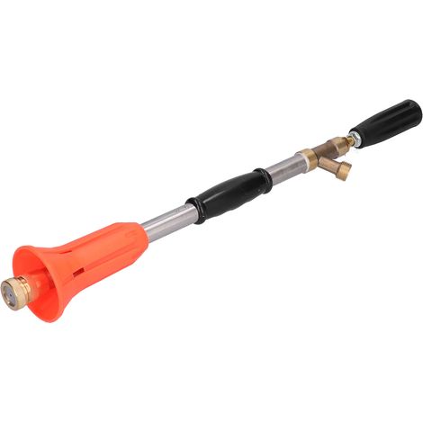 Pulvérisateur haute pression à filetage extérieur G1/2 avec longue portée, pulvérisateur manuel réglable pour l'agriculture, couleur orange-rouge. (1/5)