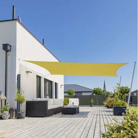 Windhager Sonnensegel Cannes gelb 3 x 4 m Sonnensegel (1/3)