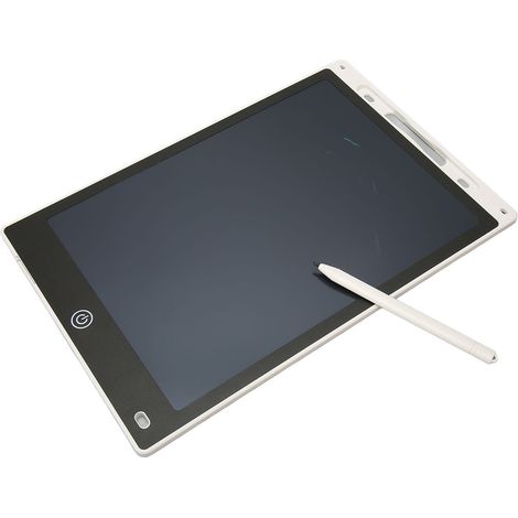 Tablette d'écriture LCD 10 pouces effaçable et réutilisable, tableau de dessin électronique pour enfants et tout-petits, avec suivi des couleurs, blanche (1/5)