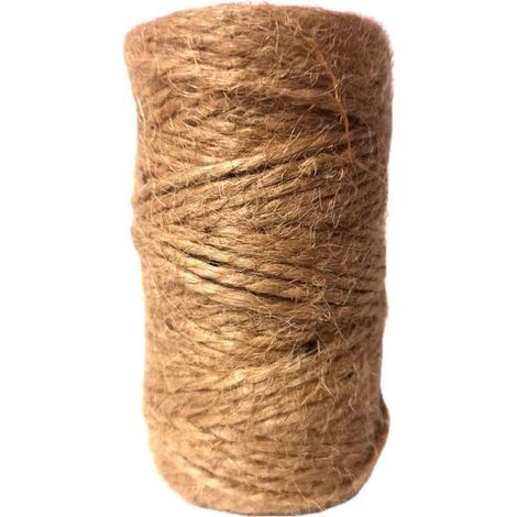 Juteseil, 50 m, doppelt gewebt, 2 mm, natur, für Makramee, Garten, DIY (1/5)