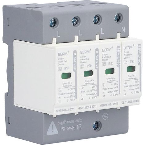 BERM Überspannungsschutzgerät (SPD) für 220 V und 380 V, 4P60KA