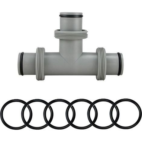 Poolschlauchadapter – T-Stück für 38-mm-Schläuche, 3-Wege-Anschlussset, kompatibel mit Intex, Bestway und Coleman