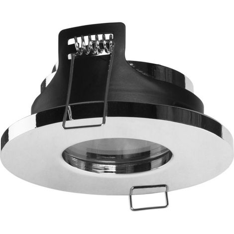 Rame - Downlight Empotrable de Techo de 85mm de Diámetro para Bombilla GU10 en Cromo (1/2)