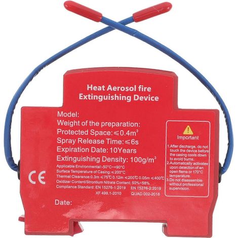 Extincteur automatique aérosol pour véhicules - Extincteur autoadhésif multi-usages pour moteur de voiture, garage, bureau, 10 g (1/5)