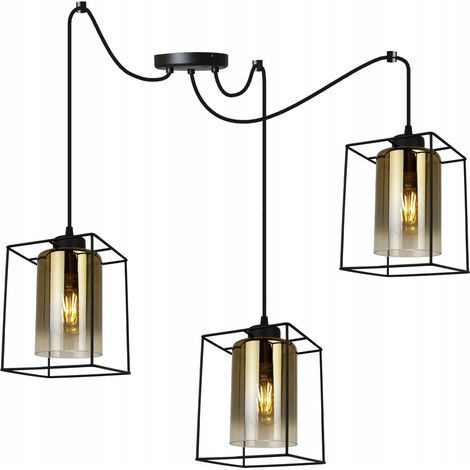 Lámpara colgante moderna y elegante con pantalla de cristal. (1/5)