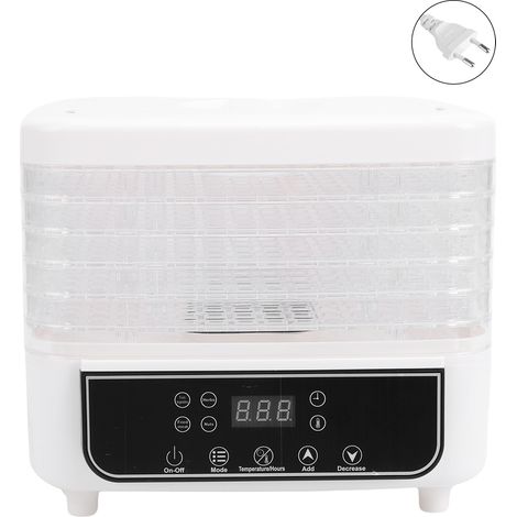 Déshydrateur alimentaire 160W contrôle tactile – Température minuterie réglables 6 plateaux sécheur viande fruits légumes snacks EU 220V (1/5)