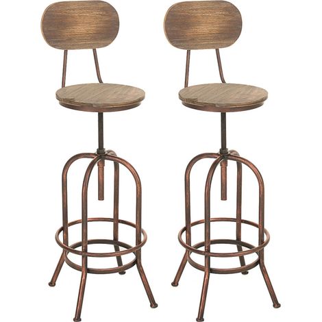 Set di 2 sgabelli da bar Pino bronzo (1/5)
