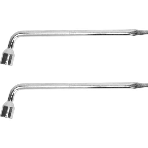 2 Stück 21 mm Radmutternschlüssel für Auto-Ersatzreifen, L-förmiger Sechskantschlüssel mit Schlitz, Steckschlüssel für Auto (1/5)