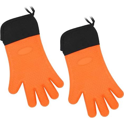Gants Résistants à la Chaleur - Gants de Cuisson pour Barbecue Four et Gril - Longs Imperméables Antidérapants - Paire (1/5)