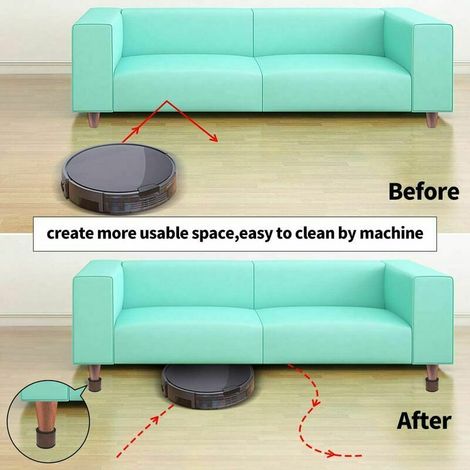 Rialzi mobili in acciaio carbonio - Rialzi letto e mobili, 5 cm, rotondi marroni (1/3)