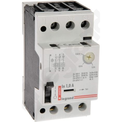 Interruttore automatico con sganciatore termico ed elettromagnetico con conduttore neutro N M250 (0,63A -1A)