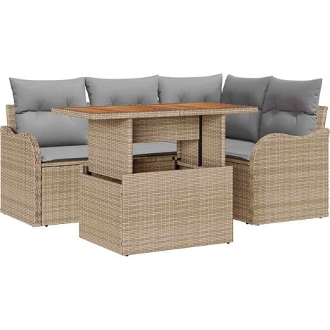 Maison Exclusive - Set Divano da Giardino 5 pz 4-Numero di posti (1/5)