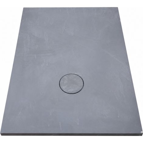 [JAMAIS UTILISE] Receveur de Douche Extra-Plat 120x80x3cm O'DESIGN Iro Solidstone Tonka Gris - IRO120X80T (1/5)