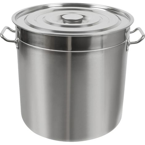 Grand seau en acier inoxydable, polyvalent pour la cuisine, plusieurs options de capacité (1/2)