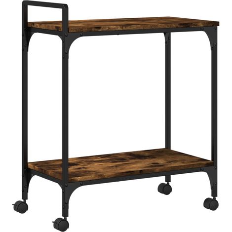 Maison Exclusive - Carrello da Cucina Rovere Fumo 60,5x31x72,5cm Legno Multistrato