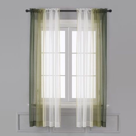 Green Mobility-Rideaux degrades gauche et droit, vert fonce1,32 W 1,6 L (1/5)