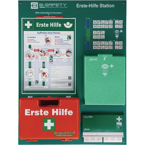 B-SAFETY Erste Hilfe Station B800xH600xT150ca.mm Grün/Weiß B-SAFETY (1/2)