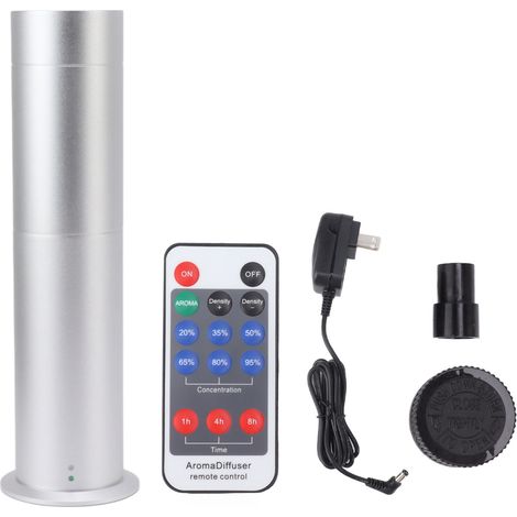 120-ml-Diffusor für ätherische Öle mit Fernbedienung, modernes Design für Schlafzimmer und Spa, US-Stecker, silberfarben (1/5)