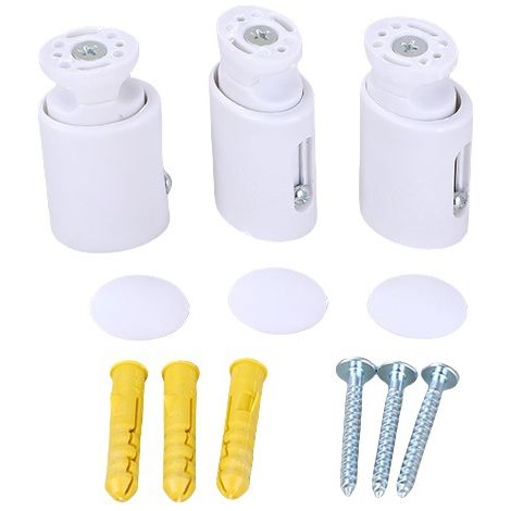 Lot de 6 Support radiateur Mur, Support Fixation seche Serviette, Matériau ABS, Distance réglable 75-95mm, Capacité 90kg, Support Mural radiateur électrique, Support sèche Serviette (6, blanc)
