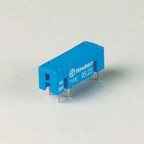 Support CI 10A 250V série 4341 type inverseur bleu étrier métal bas profil FINDER 9523SNA
