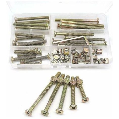 Kit Vis de Lit de Bébé 25-Set - Différentes Tailles M6x40mm/50mm/60mm/70mm/80mm (1/4)