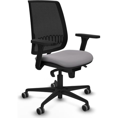 Fauteuil de bureau piqueras y crespo Alares noir maille simili cuir (1/2)
