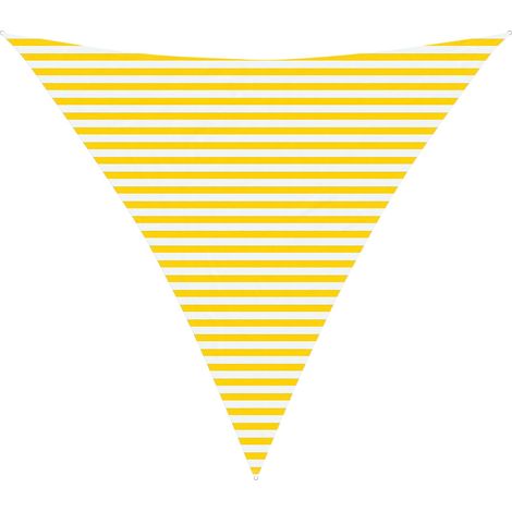 Toldo Vela de Sombra Amarillo y blanco 4,5 x 4,5 x 4,5 m vidaXL