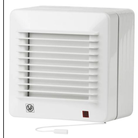 Ventilador Unelvent edm 100 vmh para baño compacto potente (1/2)