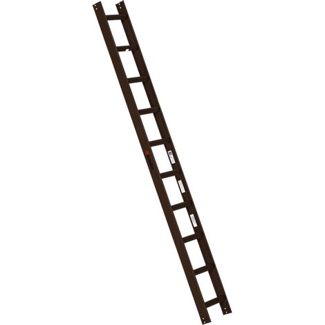 Euroline Premium Kaminkehrerleiter 10 Sprossen RAL8014 Braun (1/2)