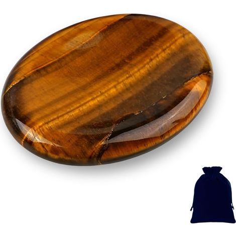 Lapislázuli, piedra en forma de lágrima, cristal terapéutico para litoterapia, labradorita, piedra natural para litoterapia, meditación, relajación y equilibrio, piedra de palma grande (1/5)