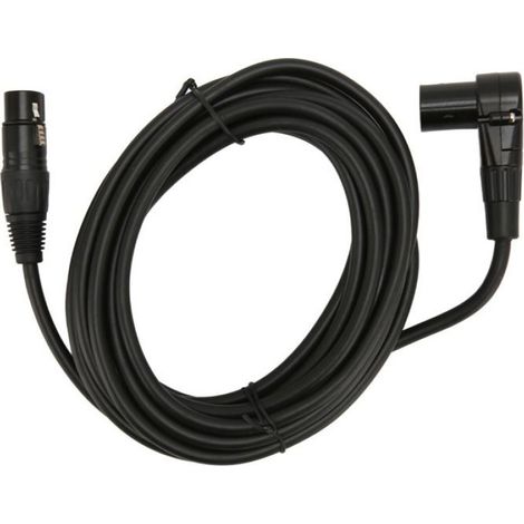 Câble XLR Mâle-Coudé Vers Femelle-Droit - 3 Broches - Symétrique - 5 M - Pour Microphone Amplificateur Table De Mixage Haut-Parleur (1/5)