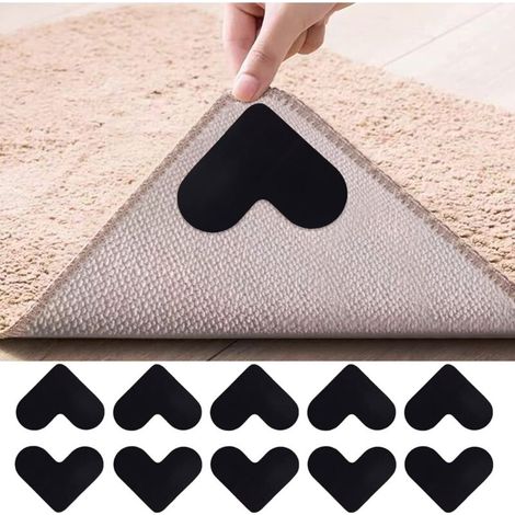 Bardusch-Lot de 10 rug grippers anti-recourbement, autocollants réutilisables, pour parquet et carpettes (1/5)