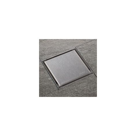 Drain de douche carré invisible en acier inoxydable 10x10cm – Anti-odeur – Conception amovible pour nettoyage facile – Siphon de sol pour salle de bains