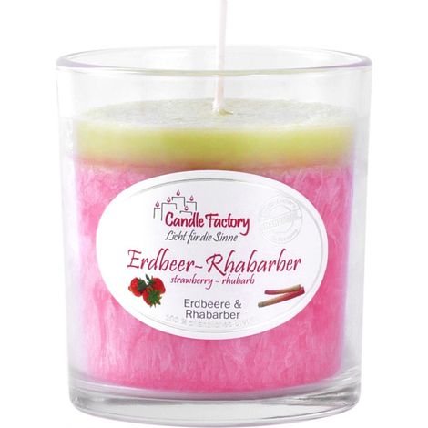 Candle Factory Party Light Kerze Erdbeer-Rhabarber Duftkerze Dekokerze 201-049