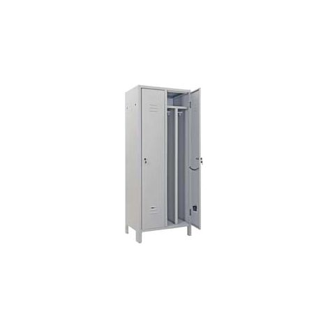 ARMADIO SPOGLIATOIO SPORCO/PULITO SLIM A DUE ANTE MONTATO cm.68,5x50x180h PROMETAL