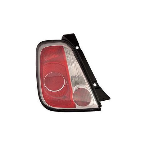 Feu arrière gauche contour noir Fiat 500 phase 1 2007-2015
